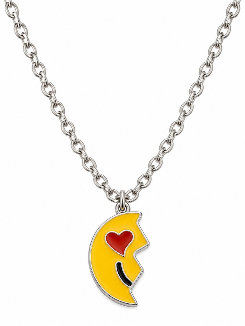 3/$30 Cute Broken Emoji Kidcore Pendant Chain Necklace